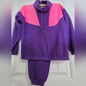 🏷Womens Vintage Intimate Details Fleece Lounge Set Size Small